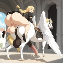 ai_generated anal cum doggystyle feral fire_emblem fire_emblem:_three_houses from_behind futa_on_feral futa_only futanari horse horse_penis horsecock huge_ass huge_balls huge_breasts huge_penis ingrid_brandl_galatea lawlbw191 riding