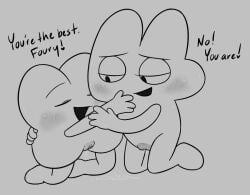 algebralien battle_for_dream_island battle_for_dream_island_again bfb bfdi bfdia four_(bfb) hugging object_shows pussy pussy_juice the_power_of_two tpot vadahlivokroz x_(bfb) xfohv