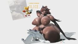 alice_(fundamental_paper_education) big big_ass big_breasts big_butt big_nipples big_thighs fundamental_paper_education naked oliver_(fundamental_paper_education) prisma3d tits