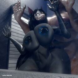 1:1 2026 3d_(artwork) 3d_animation against_surface animated anthro areola big_breasts black_areola black_body black_breasts black_fur black_hair black_nipples black_sclera blender_(artwork) bone bouncing_breasts breast_squish breasts brown_body brown_scales deathclaw digital_media_(artwork) duo fallout female female_deathclaw fur glistening glistening_areola glistening_arms glistening_breasts glistening_nipples gynomorph gynomorph/female hair hi_res high_framerate huge_breasts huge_hips huge_thighs intersex intersex/female kasdaq larger_gynomorph larger_intersex long_hair looking_pleasured malo microsoft mommyclaw_(vulgarvictor) monster navel nipples no_sound nude on_glass penetration scales scalie scp-1471 scp-1471-a scp_foundation short_playtime size_difference skull skull_head smaller_female smaller_penetrated squish stomach_bulge tagme thick_thighs video white_eyes wide_hips yellow_eyes