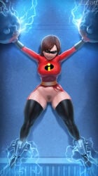 angry angry_expression angry_eyes big_boobs big_breasts blush blushing bondage bound bound_arms bound_legs brown_eyes brown_hair clenched_teeth disney domino_mask elastigirl fanart helen_parr jojobanks looking_at_viewer masked_female milf pixar short_hair skin_tight_suit superhero_costume superheroine superheroine_in_trouble sweat sweating the_incredibles thick_thighs torn_clothes torn_clothing
