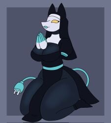1girl 1girls breasts cat_ears curvy deltarune deltarune_chapter_5 female furry legs nun nun_outfit tagme tasque_manager tasque_manager_(deltarune) tasque_manager_(nun) thick_thighs tight_clothing voluptuous voluptuous_female yellow_eyes