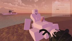 3d 3d_(artwork) :o blush request requested roblox robloxian sitting_on_person strawpage strawpage_request thigh_fuck thighjob