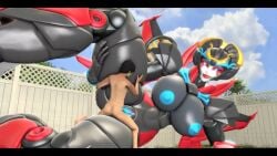 1boy 1girls 3d big_breasts blue_eyes blue_nipples breasts clitoris donkboy glowing_eyes human_on_robot larger_female mechanical_wings nipples penetration penis red_lipstick robot robot_girl robot_humanoid sex shrunkenlover size_difference tagme thighs transformers vagina vaginal_penetration vaginal_sex video windblade wings