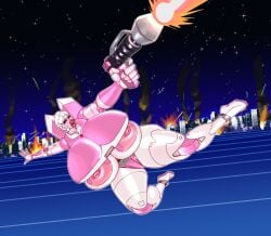 arcee areolae breasts cybertronian female flamingsanity gigantic_breasts gun high_resolution highres huge_areolae huge_breasts huge_nipples hyper hyper_ass hyper_breasts lips massive_breasts nipple_slip nipples robot robot_girl thicc thick_thighs transformers underwear voluptuous_body voluptuous_female