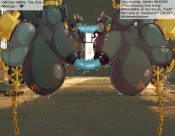 anal anal_penetration anthro anthro_penetrated arm_hair bara bdsm beard belly big_belly big_butt big_muscles big_nipples big_pecs black_sclera blush bodily_fluids body_hair bondage bound bovid butt butt_hair buttplug buttplug_in_ass buttplug_insertion caprine caprine_demon chain chain_leash chastity_cage chastity_device chastity_leash chest_hair collar cuff_(restraint) demon dialogue dildo dildo_in_mouth dildo_insertion double_dildo duo ear_piercing ear_ring ear_tag english_text facial_hair facial_piercing floppy_ears goat_demon hair hi_res horn huge_belly huge_nipples huge_pecs inside leash leg_hair long_ears long_tail long_tongue male male/male male_penetrated mammal merong muscular navel nipple_fetish nipple_penetration nipple_play nipples nose_piercing nose_ring object_in_ass open_mouth oral oral_penetration outie_navel overweight overweight_male pecs penetration piercing plug_(sex_toy) plug_insertion restrained restrained_arms restrained_legs restraints ring_piercing septum_piercing septum_ring sex_toy sex_toy_in_ass sex_toy_in_mouth sex_toy_insertion shackles spiked_dildo spiked_sex_toy spikes submissive submissive_male suspension tail tears text tongue tongue_out womb_tattoo