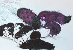 absurd_res alpecor anthro balls big_balls big_muscles big_penis bodily_fluids cheek_bulge cum cum_inflation cum_inside duo excessive_genital_fluids genital_fluids genitals hi_res huge_balls huge_muscles huge_penis hybrid hyper hyper_balls hyper_genitalia hyper_muscles hyper_penis inflation lying male male/male mammal muscular penile_spines penis precum raliphoul raliphoul_m-e-v rodent sciurid size_difference slime_(blob) sol_(disambiguation) tree_squirrel vein veiny_penis