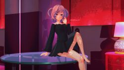 animated chair_position cute ddlc doki_doki_literature_club feet feet_fetish feet_up koikatsu koikatsu! madisson_69 madisson_690 natsuki_(doki_doki_literature_club) pink_hair pink_nipples sexy sexy_body sexy_female sitting table