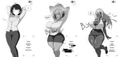 ass_expansion bimbo bimbofication black_hair blackification breast_expansion comic corruption dark-skinned_female ebonization hair_growth hip_expansion identity_death nude_female race_change race_swap text tgyaker transformation