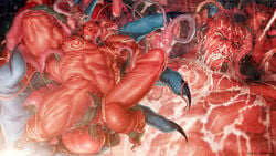 1boy boner cilia dark_horse demon erection gay hellboy hellboy_(series) incubus male male_on_male male_only nude penis red_skin rokudenashi solo superhero tentacle_on_male yaoi