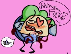 artist_request battle_for_dream_island bfdi blue_penis clock clock_(bfdi) dizzy heart heart-shaped_pupils moaning object_shows penis precum taco taco_(bfdi)