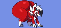 dusk_thelycanroc huge_ass hyper_ass male mammal massive_ass midnight_lycanroc pokémon_(species) pokemon