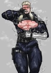 armor balls bara big_bulge big_penis blush blush bulge clothed clothing drooling final_fantasy final_fantasy_vii final_fantasy_vii_remake finger_in_mouth gay gloves large_penis male male_only msiacnhi muscular muscular_male nipples pecs penis roche_(final_fantasy) solo solo_male sweat sweat_clouds sweating sweaty tagme yaoi