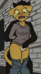 anthro bethesda_softworks clothed clothing color crying digital_media_(artwork) domestic_cat duo felid feline felis female female_focus forced furry grabbing hand_in_panties katia_managan khajiit male mammal marsminer molestation pants pants_down prequel public rape straight sweater tears the_elder_scrolls uncensored underwear video_games webcomic