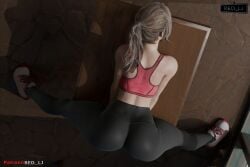 1girls 3d 3d_(artwork) ashley_graham ashley_graham_(ella_freya) ass blender_(software) blonde_hair female huge_ass leggings long_hair patreon_username pony_tail red_lj resident_evil resident_evil_4 resident_evil_4_remake tied_hair yoga_pants