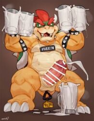 anal_beads barazoku bebebebebe blush bowser censored cum cum_in_a_cup cum_on_ground cumshot ejaculation erection excessive_cum humanoid_penis koopa male male_only mario_(series) nintendo orgasm penis scalie sex_toy slit solo sweat tototoilet video_games