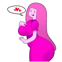 adventure_time big_ass big_breasts cartoon_network curvy curvy_female cute dress goldeneyensfw pink_body pink_dress pink_hair princess_bubblegum smile tagme thick_thighs warner_brothers