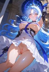 ai_generated alsace_(azur_lane) azur_lane bottomless bottomless_skirt breasts highres it39 large_breasts no_panties