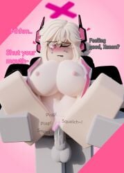 1boy 1girls 3d balls barefoot big_breasts blender_(software) blush cher924 clothed_male_nude_female dr._xenon full_body hand_on_thigh headphones_on_head huge_breasts human legs_held_open nipples one_eye_closed penis penis_in_pussy pink_eyes plap pussy_juice reverse_stand_and_carry_position reverse_suspended_congress roblox roblox_game robloxian self_upload spread_legs tower_defense_x vaginal_penetration white_hair