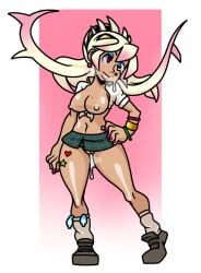 big_breasts cum edit filia_(skullgirls) gyaru lady_ironande nipples skullgirls