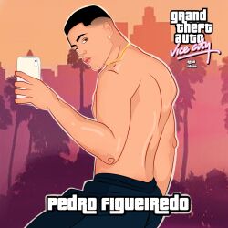 edson_santos_(eu_edson) english_text grand_theft_auto:_vice_city hispanic hispanic_male latino male male_only pedro_figueiredo peufigueredoo real_person selfie shirtless_male twitter_username