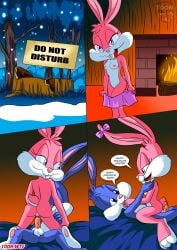 anthro ass babs_bunny balls bbmbbf breasts buster_bunny comic female lagomorph male male/female nipples nude palcomix penis pussy rabbit tiny_toon_adventures warner_brothers