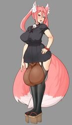 1futa animal_ears animal_genitalia animal_genitalia_on_humanoid animal_penis balls bell bell_collar breasts casual_nudity collar dickgirl equine_penis flaccid fluffy_ears fox_ears fox_girl fully_sheathed futa_only futanari gaikiken geta horse_penis horsecock horsecock_on_humanoid huge_balls huge_testicles ineffective_clothing ineffective_skirt intersex kitsune multi_tail sheath sheathed solo suzuya_(gaikiken) tail tails testicles