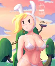 adventure_time blonde_hair_female blush cartoon_network fionna_the_human_girl tagme warner_brothers white_bikini