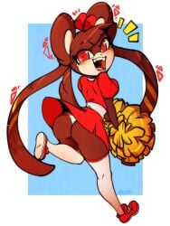 animal_humanoid anthro anthro_female anthro_only big_eyes blasticheart_(artist) bottom_heavy chibi cute cute_face cute_fang cute_fangs fanart female_focus female_only furry furry_ass furry_ears furry_female furry_only looking_at_viewer looking_back mouse mouse_girl mouse_humanoid mouse_tail no_visible_genitalia pantyshot pantyshot_(standing) presenting_ass shortstack solo_female solo_focus thighhighs upskirt upskirt_view xingzuo_temple zhīma