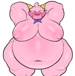 1boy big_belly big_moobs big_nipples busty_boy dragon_ball dragon_ball_z facial_hair fat fat_belly gay huge_belly huge_moobs majin_buu male_only manboobs mantits milkblend morbidly_obese morbidly_obese_male obese obese_male overweight overweight_male pink_body pink_skin potara_earrings wide_hips