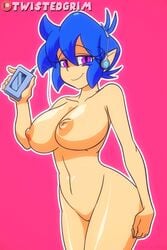 1girls 2018 2d 2d_animation :) animated artist_name big_breasts blue_hair breasts brown_nipples cassette_player casual dancing dark_nipples electronics emi emi_(character) emi_(twistedgrim) female female_focus female_only gif headphones huge_breasts looking_at_viewer media_player mp3_player music_player naked naked_female nipples nude nude_female original original_character pale_skin pink_eyes seductive short_hair simple_background smile solo solo_female thick_thighs thighs twistedgrim vagina