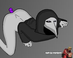 ahe_gao dildo hood kingtheson mask masked plague_doctor purple_dildo purple_eyes scp-049 scp_containment_breach scp_foundation soldier soldier_(team_fortress_2) team_fortress_2