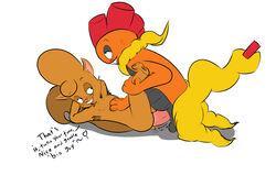 2boys anal anthro anthrofied armpit_hair armpits ass back belly blush buckteeth chubby coy furry gay hi_res interspecies lube male male_only mammal nintendo no_nipples original_character penis petting pokémon_(species) pokemon pokemon_bw precum rodent scalie sciurid scrafty sex source_request sweat teeth testicles twee tweecredo video_games yaoi