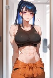 1girls a1exwell abs ai_generated crop_top en'en_no_shouboutai enen_no_shouboutai female female_only fire_force human oze_maki solo stable_diffusion toned toned_female