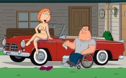 accurate_art_style blackzacek carwash family_guy joe_swanson lois_griffin naked