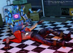 2boys 3d apex_legends ass big_ass big_butt bondage cum cyan_eyes cyborg dildo erection facesitting forced living_machine machine male male_only night pathfinder_(apex_legends) penis robot rope rope_bondage shop source_filmmaker tights video_games yaoi