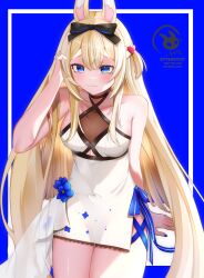 blonde_hair blue_eyes bunny_ears bunny_girl female virtual_youtuber vyugen yenko