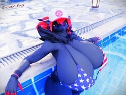 1girls 3d american_flag_bikini big_breasts big_thighs bikini bom39 breasts busty female female_only furry giant_breasts gigantic_breasts huge_breasts huge_thighs large_breasts large_thighs massive_breasts pokémon_(species) pokemon pokemon_(species) ruiz solo solo_female swimming_pool thick_thighs thighs voluptuous zoroark