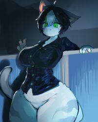 big_breasts bottomless breasts feline female furry huge_breasts tagme thick_thighs utterangle wide_hips