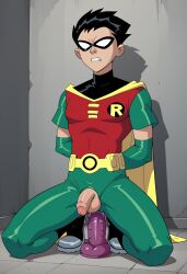 25kkai ai_generated dc dc_comics dick_grayson male male_only robin_(dc) robin_(dick_grayson) robin_(teen_titans) teen_titans yaoi