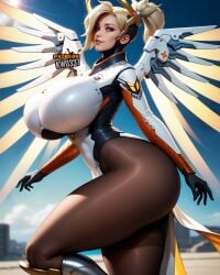 1girls ai_generated alternate_breast_size angela_ziegler big_breasts blizzard_entertainment blonde_hair breasts female female_only huge_ass huge_breasts kw0337 light-skinned_female mercy overwatch overwatch_2 solo thick_thighs voluptuous wide_hips wings