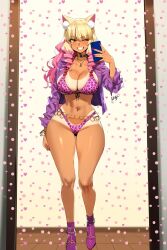 ai_generated fate/grand_order fate_(series) gyaru leo_over_heaven mirror_selfie suzuka_gozen_(fate) suzuka_gozen_(swimsuit_rider)_(fate)