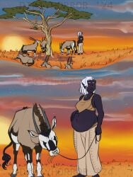 antelope dirtyhorror feral gemsbok implied_bestiality implied_sex interspecies pregnant