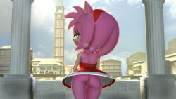 3d_(artwork) accessory amy_rose anthro anus aroused aroused_face aroused_smile ass backless_clothing backless_dress bedroom_eyes big_butt biped black_nose bottomless bottomless_anthro bottomless_female bubble_butt city city_background cityscape clothed clothing cloud column day digital_media_(artwork) dress dress_only eulipotyphlan eyelashes female full-length_portrait fur genitals glistening glistening_eyes green_eyes hair half-closed_eyes harbor head_tuft headband hedgehog hi_res innie_pussy justdeluxe lens_flare long_eyelashes looking_at_viewer looking_back looking_back_at_viewer lust lustful_gaze mammal multicolored_clothing multicolored_dress multicolored_ears narrowed_eyes no_underwear outdoor_nudity outside partially_clothed partially_clothed_anthro partially_clothed_female pink_body pink_butt pink_ears pink_face pink_fur pink_hair pink_legs pink_quills pinup portrait pose presenting presenting_anus presenting_hindquarters presenting_pussy public public_nudity pussy quills_(anatomy) rear_view red_clothing red_dress red_headband reflection river seductive sega semi_public smile smiling_at_viewer smirk smirking_at_viewer solo sonic_(series) sonic_the_hedgehog_(series) street tan_anus tan_arms tan_body tan_ears tan_face tan_inner_ear tan_pussy tan_skin thick_thighs thigh_gap tower tuft two_tone_clothing two_tone_dress two_tone_ears upskirt voidwillow water water_reflection white_clothing white_dress wide_hips