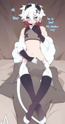 2d 2d_(artwork) anime_style big_dom_small_sub blowjob blue_eyes caecaensfw2 caelum(vtuber) caelum_vt caption cute cute_expression cute_male demon demon_boy femboy femboy_on_male femboydom femsub gay glasses hooves hugging_legs humanoid leg_lock male male/male male_only outfit pasties power_bottom rendered service_top size_difference smaller_femboy suggestive tagme tail text text_bubble virtual_youtuber vtuber white_hair yaoi