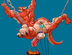 abs absurd_res accessory anal anal_sex anthro biceps big_muscles blood bodily_fluids bondage brazier bwcat chains cock_ring cuff_(restraint) dildo dildo_in_ass dildo_insertion dragon electrostimulation erection genital_piercing genitals griffin_(awpdragon) happy hi_res humanoid_genitalia humanoid_penis jewelry looking_pleasured male muscular mythological_creature mythological_scalie mythology nipple_piercing nipple_ring nipples object_in_ass pecs penetration penis penis_accessory penis_jewelry penis_piercing piercing prince_albert_piercing red_body restraints ring_piercing scalie scar sex_toy sex_toy_in_ass sex_toy_insertion shackles simple_background solo suspension tongue tongue_out vein veiny_penis