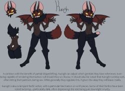 absurd_res anthro ass bat_wings breasts cambion chest_tuft genitals goldeklovr herm hi_res horn intersex kurogh_(goldeklovr) membrane_(anatomy) membranous_wings penis pussy shape_shifter sharp_teeth solo teeth text tongue tongue_out tuft wings