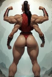 4_arms abs ai_generated ass bazoombasakimbo big_ass big_breasts breasts cameltoe female fit fit_female mortal_kombat multi_arm multi_limb muscular muscular_female sheeva shokan sling_bikini thick_thighs