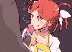 1boy 1girls blowjob cardfight!!_vanguard cardfight!!_vanguard_g fellatio idol oda_koziki sucking sucking_penis sucking_tip unseen_male_face