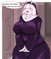 bbw big_ass big_breasts big_butt furry goat milf nun_outfit thenewpassion toriel undertale